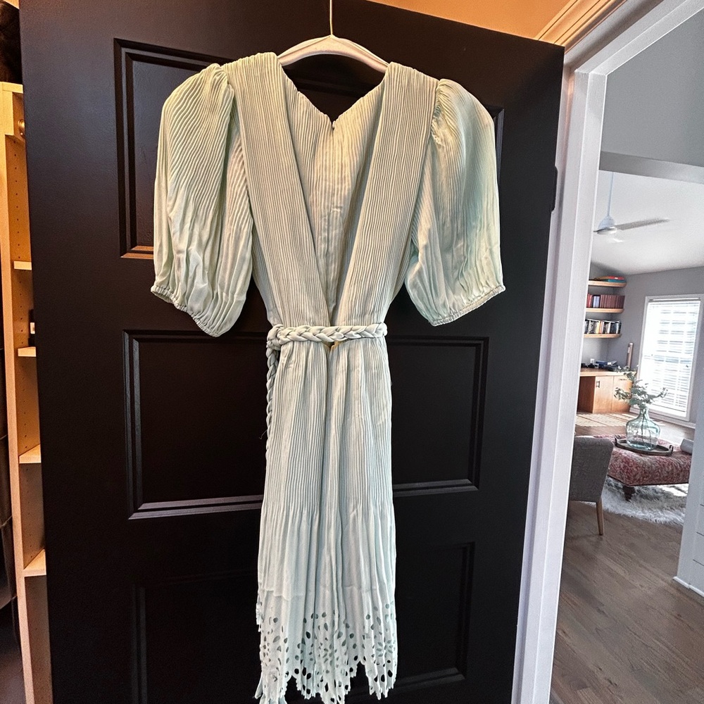 Lena Soft Blue Pleated Garment